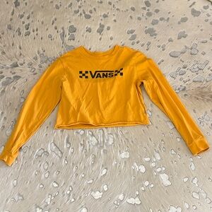 Vans Mustard Long Sleeve Crop Top